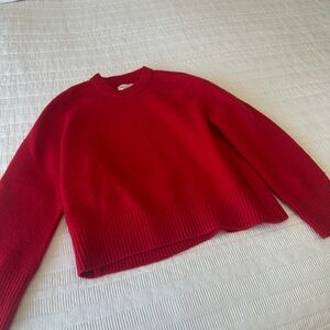 Abercrombie & Fitch Bright Red Crewneck Sweater